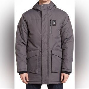 🥷🏿🥷🏿🥷🏿SPYDER MEN’S HOODED PARKA POLAR WATERPROOF JACKET SIZE- L